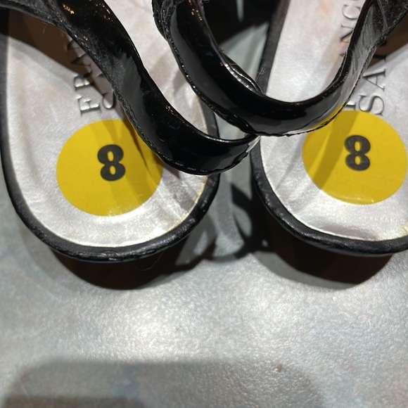 Franco Sarto black leather sling backs (sz 8) - Picture 6 of 14